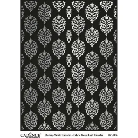 KV004 SILVER Foil Fabric Transfer 30x42cm