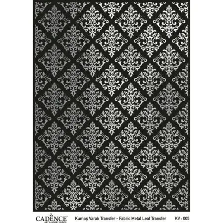 KV005 SILVER Foil Fabric Transfer 30x42cm