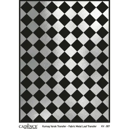 KV007 SILVER Foil Fabric Transfer 30x42cm