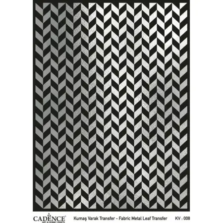 KV008 SILVER Foil Fabric Transfer 30x42cm