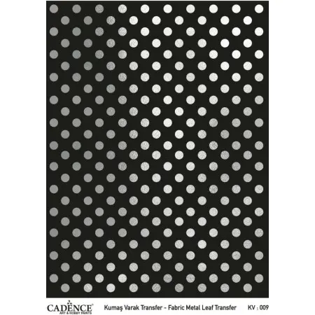 KV009 SILVER Foil Fabric Transfer 30x42cm
