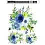 WFFTC004 Watercolor Flower Fabric Transfer 25x35cm