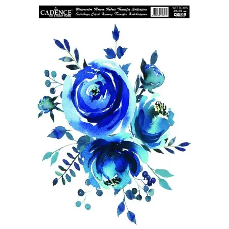 WFFTC005 Watercolor Flower Fabric Transfer 25x35cm