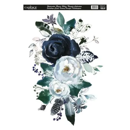 WFFT001 Watercolor Flower Fabric Transfer 35x50cm