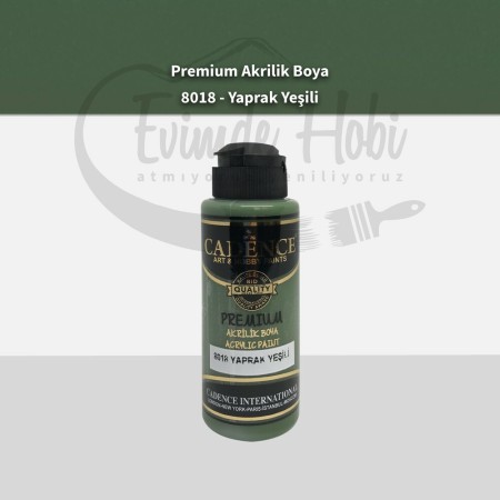 Premium Akrilik Boya 8018 Yaprak Yeşili 120ML