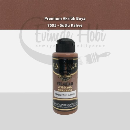 Premium Akrilik Boya 7595 Sütlü Kahve 120ML