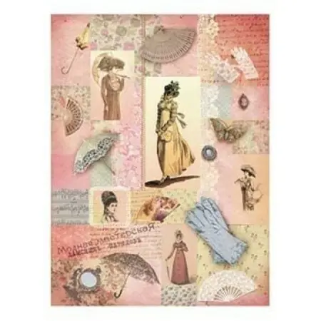 Model 007 Cadence Rice Decoupage Paper 30x42cm.