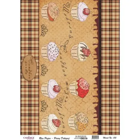 Model 015 Cadence Pirinç Dekopaj Kağıdı 30x42cm.