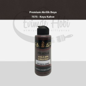 Premium Akrilik Boya 7575 Koyu Kahve 120ML