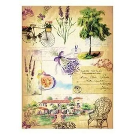 Model 036 Cadence Rice Decoupage Paper 30x42cm.