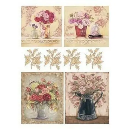 Model 059 Cadence Rice Decoupage Paper 30x42cm.