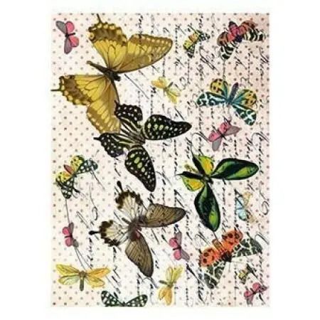 Model 153 Cadence Rice Decoupage Paper 30x42cm.