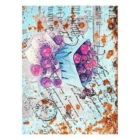 Model 157 Cadence Rice Decoupage Paper 30x42cm.