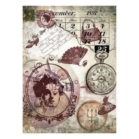 Model 143 Cadence Rice Decoupage Paper 30x42cm.