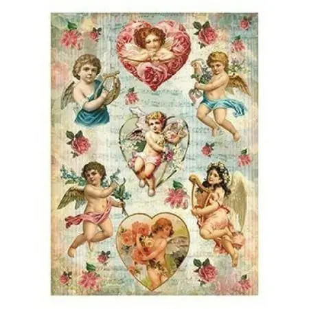 Model 177 Cadence Rice Decoupage Paper 30x42cm.