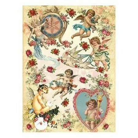 Model 178 Cadence Rice Decoupage Paper 30x42cm.