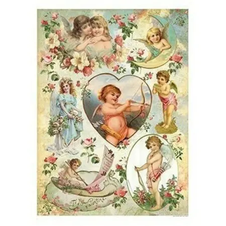 Model 180 Cadence Rice Decoupage Paper 30x42cm.