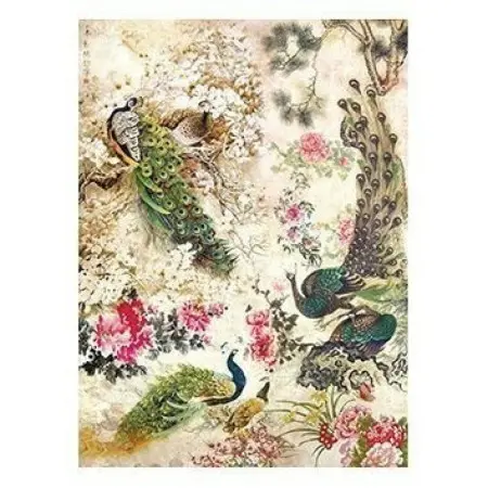 Model 193 Cadence Rice Decoupage Paper 30x42cm.