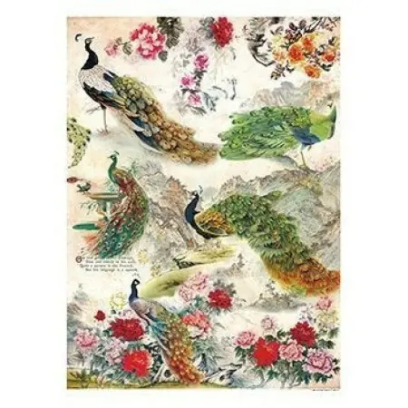 Model 194 Cadence Rice Decoupage Paper 30x42cm.