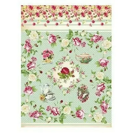 Model 205 Cadence Rice Decoupage Paper 30x42cm.
