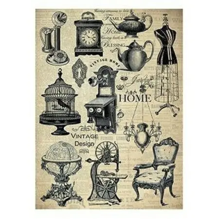 Model 210 Cadence Rice Decoupage Paper 30x42cm.