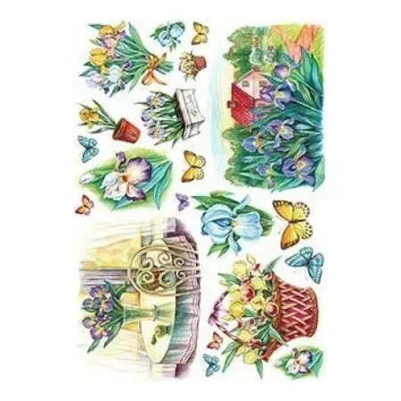 Model 220 Cadence Rice Decoupage Paper 30x42cm.