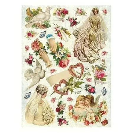 Model 231 Cadence Rice Decoupage Paper 30x42cm.