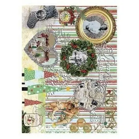 Model 238 Cadence Rice Decoupage Paper 30x42cm.