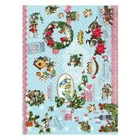 Model 257 Cadence Rice Decoupage Paper 30x42cm.