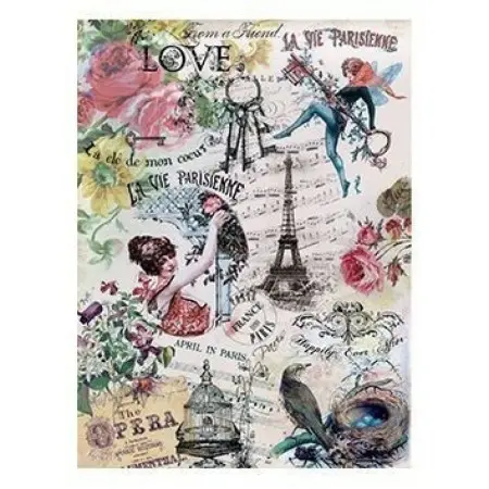 Model 272 Cadence Rice Decoupage Paper 30x42cm.