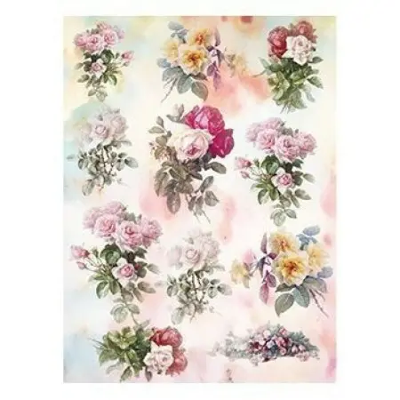 Model 273 Cadence Rice Decoupage Paper 30x42cm.