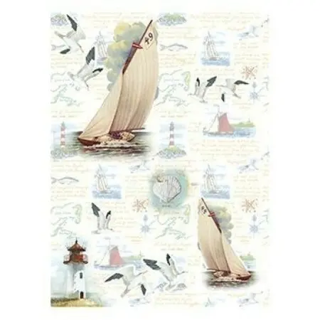 Model 283 Cadence Rice Decoupage Paper 30x42cm.