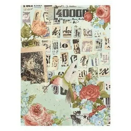 Model 286 Cadence Rice Decoupage Paper 30x42cm.