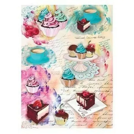 Model 299 Cadence Rice Decoupage Paper 30x42cm.