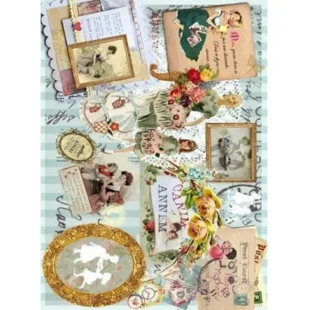 Model 327 Cadence Rice Decoupage Paper 30x42cm.