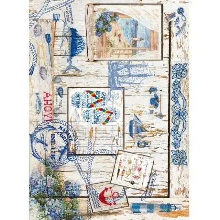 Model 337 Cadence Rice Decoupage Paper 30x42cm.