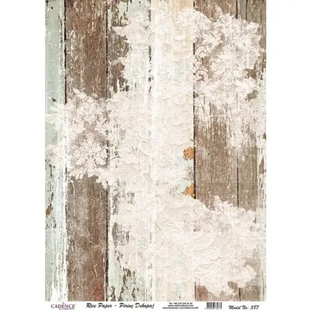 Model 387 Cadence Rice Decoupage Paper 30x42cm.