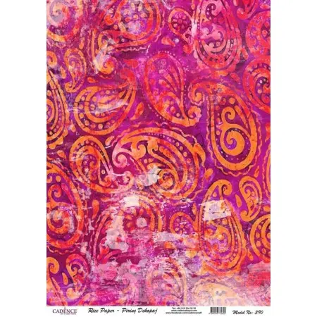 Model 390 Cadence Brass Decoupage Paper 30x42cm.
