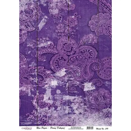 Model 391 Cadence Rice Decoupage Paper 30x42cm.