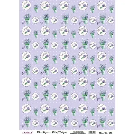 Model 392 Cadence Rice Decoupage Paper 30x42cm.