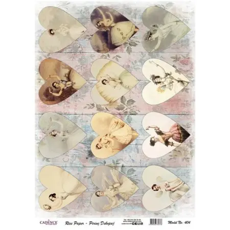 Model 404 Cadence Rice Decoupage Paper 30x42cm.