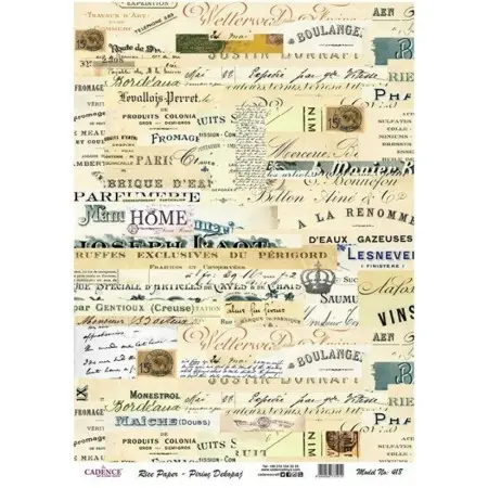 Model 418 Cadence Rice Decoupage Paper 30x42cm.