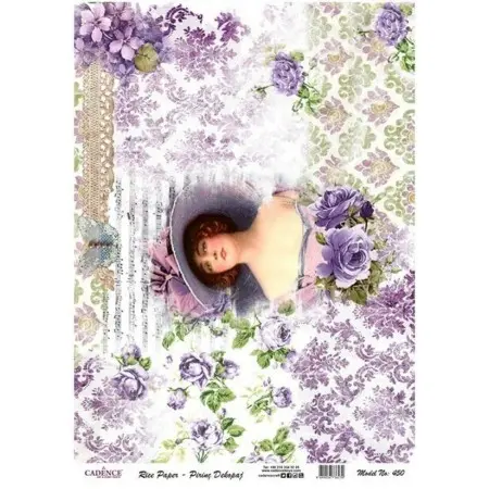 Model 450 Cadence Rice Decoupage Paper 30x42cm.