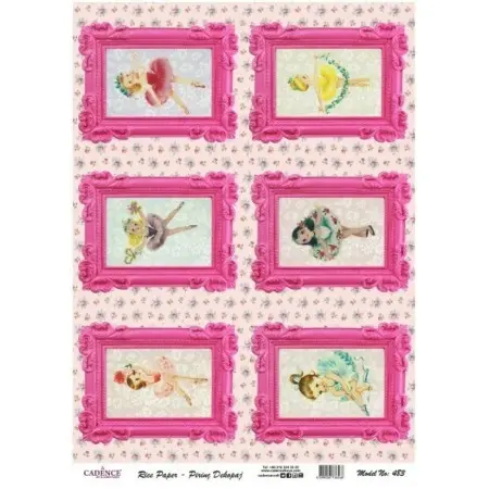 Model 483 Cadence Rice Decoupage Paper 30x42cm.