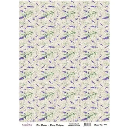 Model 498 Cadence Rice Decoupage Paper 30x42cm.