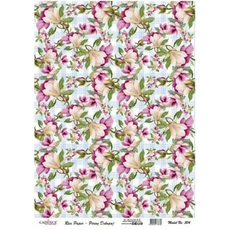 Model 504 Cadence Rice Decoupage Paper 30x42cm.
