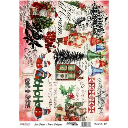 Model 511 Cadence Brass Decoupage Paper 30x42cm.