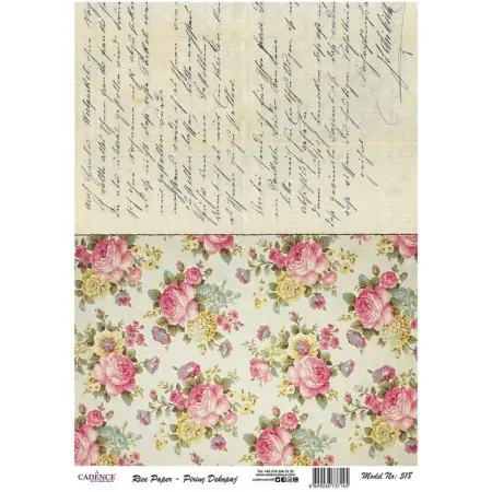 Model 518 Cadence Rice Decoupage Paper 30x42cm.