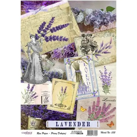 Model 532 Cadence Rice Decoupage Paper 30x42cm.