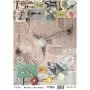 Model 533 Cadence Rice Decoupage Paper 30x42cm.